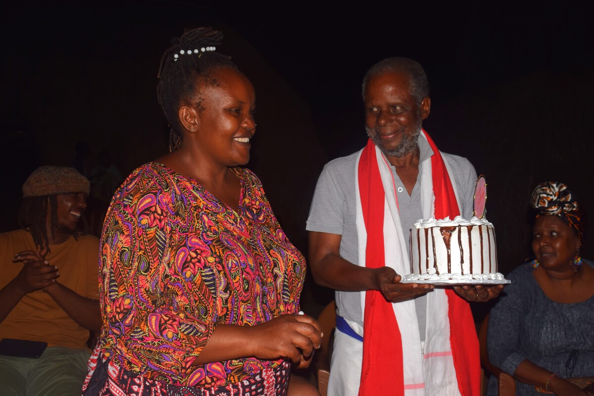 Teresa Mwangi and Mzee Joseph Mwarandu